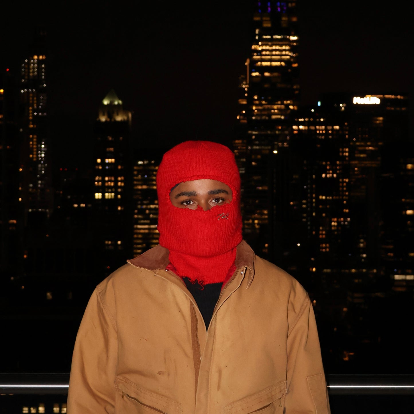 RED DISTRESSED BALACLAVA